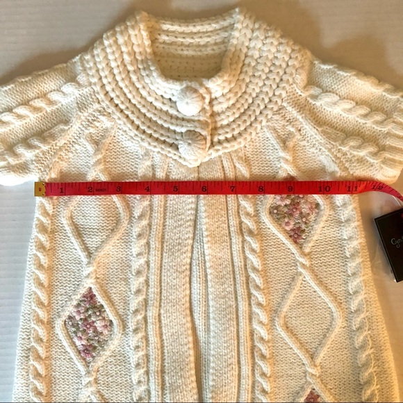 ✨HP✨NWT Cynthia Rowley girl’s sweater, 18 months, white, adorable! - Picture 11 of 12